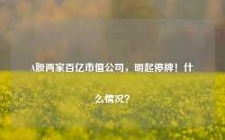 A股两家百亿市值公司，明起停牌！什么情况？