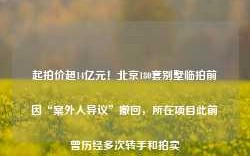 起拍价超14亿元！北京180套别墅临拍前因“案外人异议”撤回，所在项目此前曾历经多次转手和拍卖