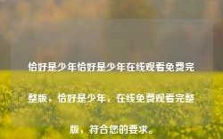 恰好是少年恰好是少年在线观看免费完整版，恰好是少年，在线免费观看完整版，符合您的要求。