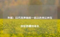 外媒：以方发声明称一名以色列公民在阿联酋遭到谋杀