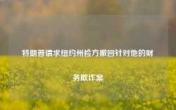 特朗普请求纽约州检方撤回针对他的财务欺诈案