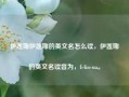 伊莲娜伊莲娜的英文名怎么读，伊莲娜的英文名读音为，I-lin-na。