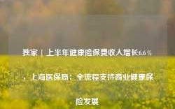 独家 | 上半年健康险保费收入增长6.6％，上海医保局：全流程支持商业健康保险发展