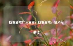 四戒四戒什么意思，四戒四戒，含义与解读