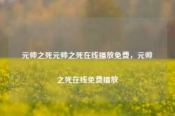 元帅之死元帅之死在线播放免费，元帅之死在线免费播放-第1张图片-地坪门户网