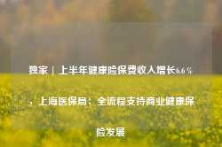 独家 | 上半年健康险保费收入增长6.6％，上海医保局：全流程支持商业健康保险发展-第1张图片-地坪门户网